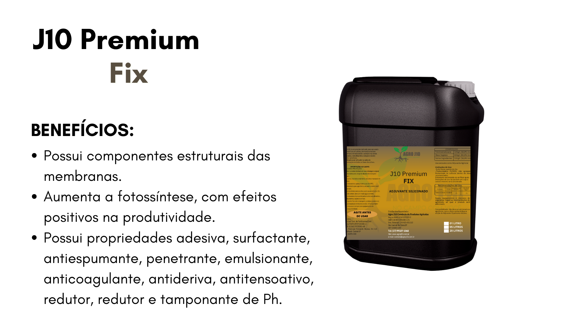 Pode ser usado em todas as culturas durante todo o ciclo vegetativo. Facilmente absorvido pelas raízes. Melhora do sistema radicular, brotação e vegetação, propiciando aumento de produtividade. El (3).png