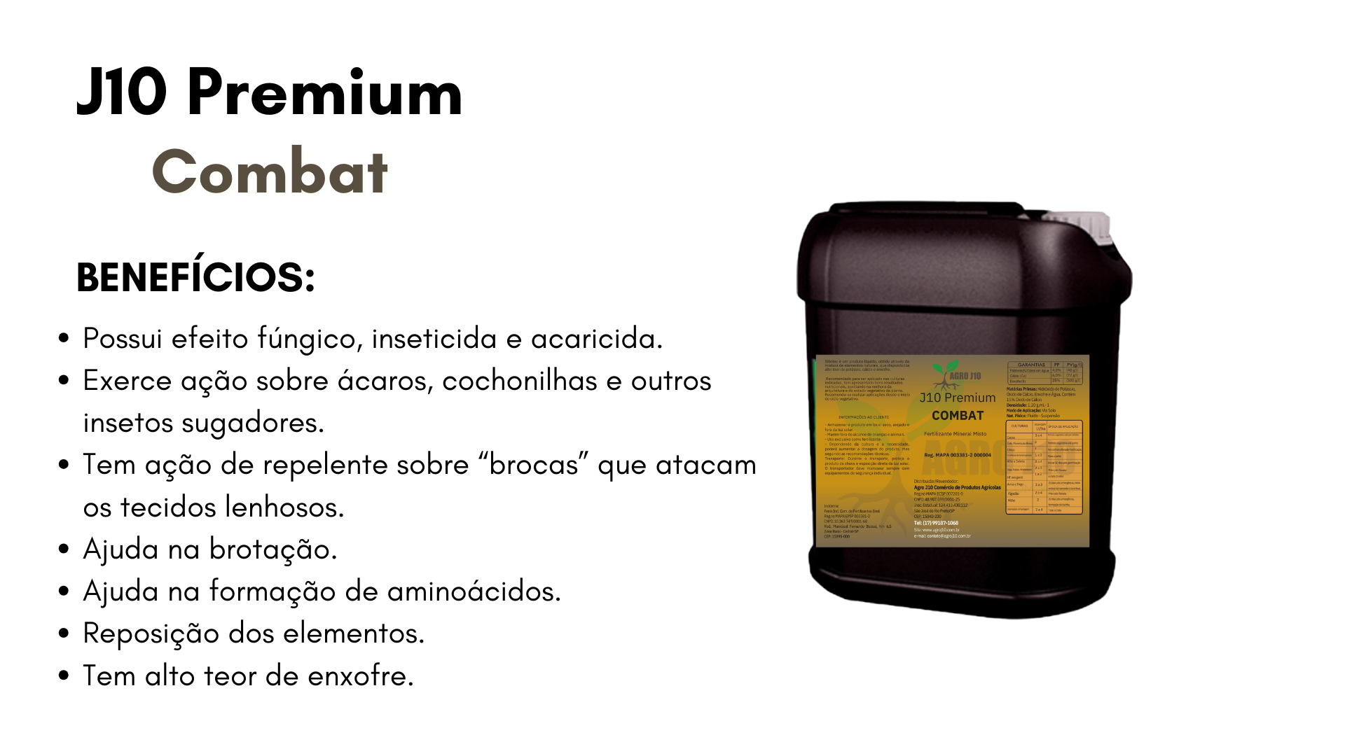 Pode ser usado em todas as culturas durante todo o ciclo vegetativo. Facilmente absorvido pelas raízes. Melhora do sistema radicular, brotação e vegetação, propiciando aumento de produtividade. El (24).png