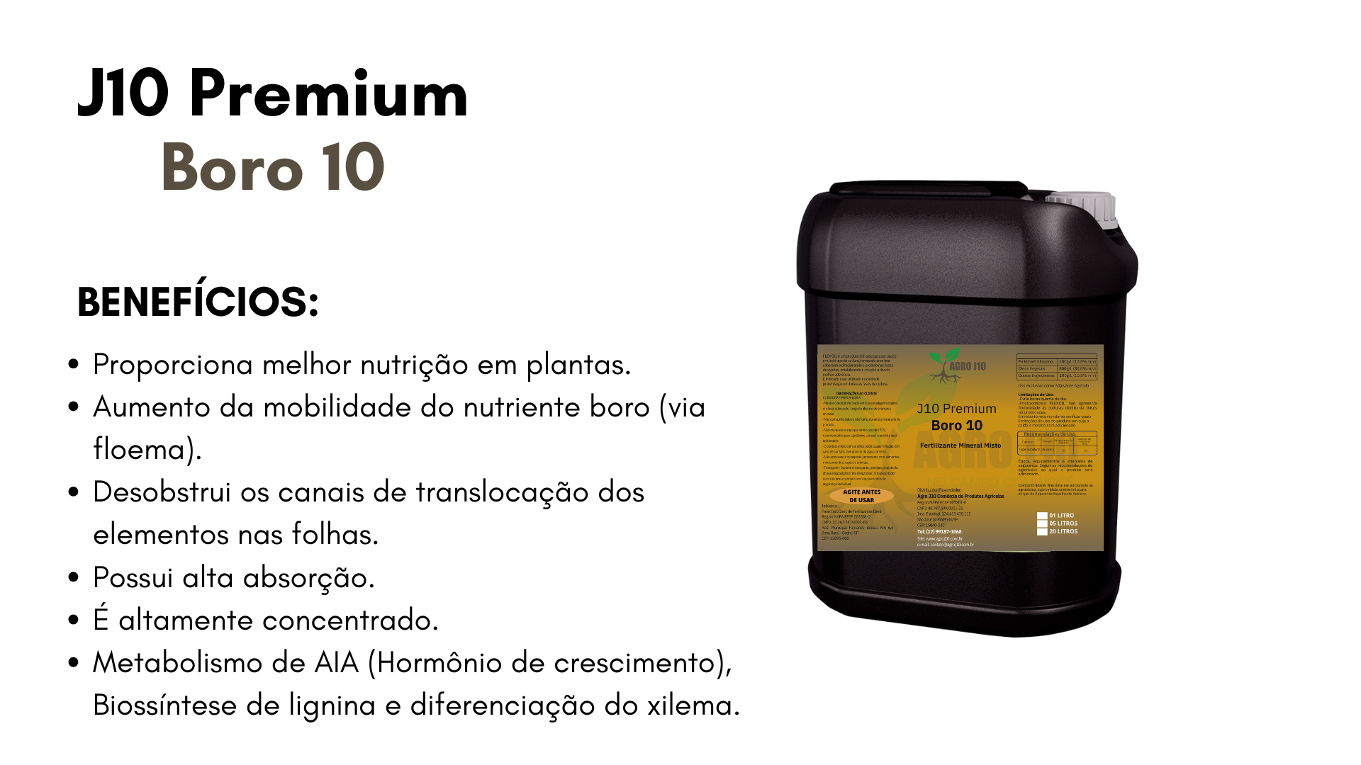 Pode ser usado em todas as culturas durante todo o ciclo vegetativo. Facilmente absorvido pelas raízes. Melhora do sistema radicular, brotação e vegetação, propiciando aumento de produtividade. El (6).png