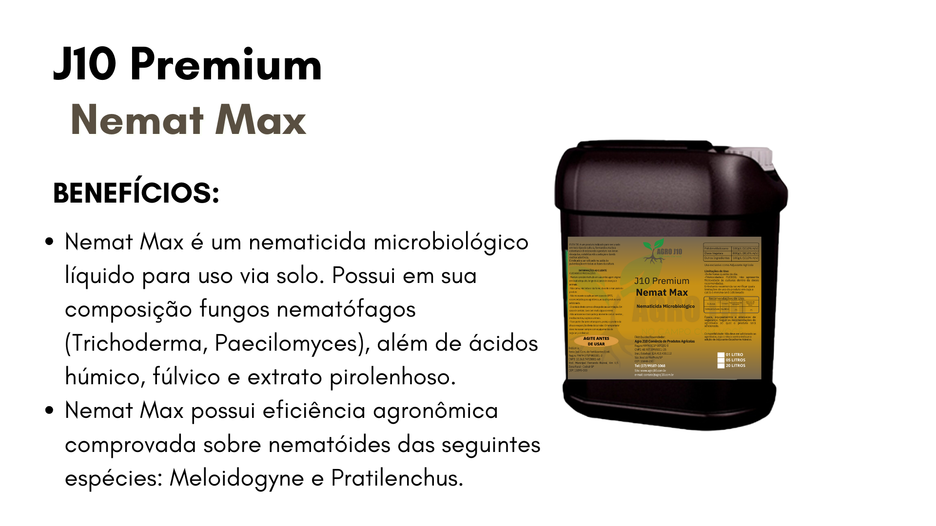 Pode ser usado em todas as culturas durante todo o ciclo vegetativo. Facilmente absorvido pelas raízes. Melhora do sistema radicular, brotação e vegetação, propiciando aumento de produtividade. El (25).png