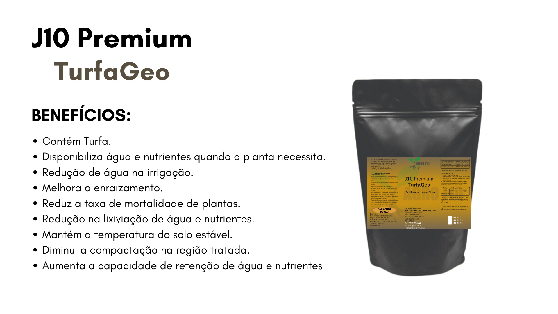 Pode ser usado em todas as culturas durante todo o ciclo vegetativo. Facilmente absorvido pelas raízes. Melhora do sistema radicular, brotação e vegetação, propiciando aumento de produtividade. El (29).png